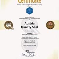 certificate austria quality seal